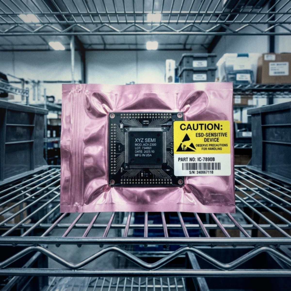 ESD 봉지 외관 검사 장면